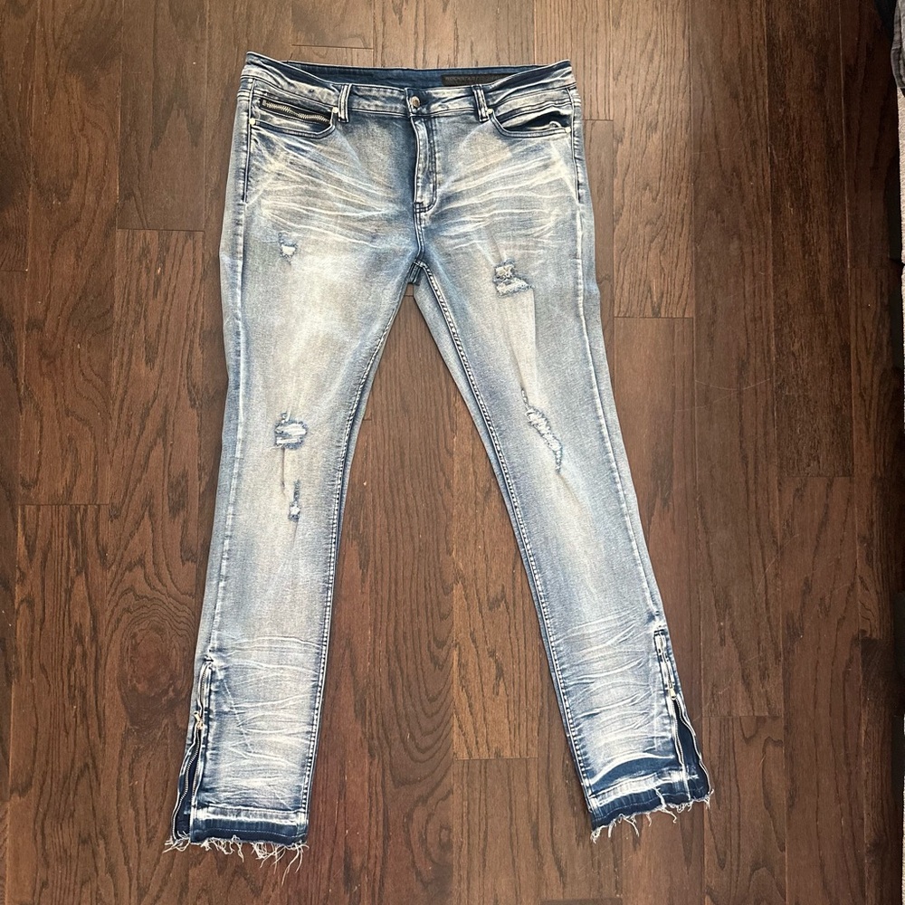 Rockstar Distressed Blue Men Denim